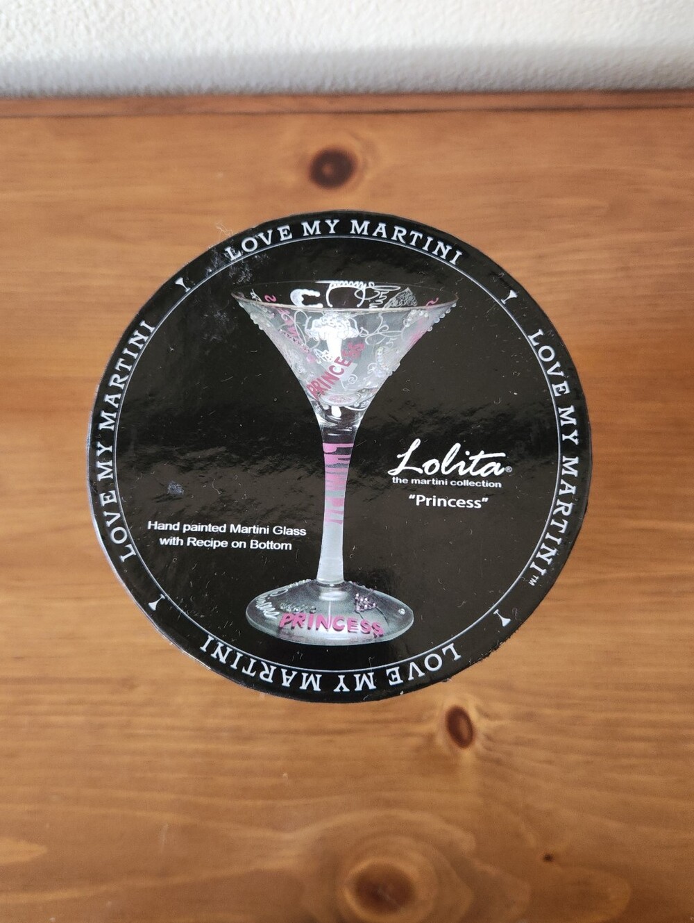 Lolita Pink Princess Martini Glass with Silver Accents - Picture 2 of 11